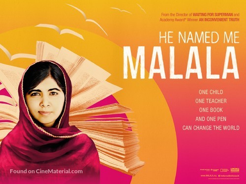 He Named Me Malala - British Movie Poster