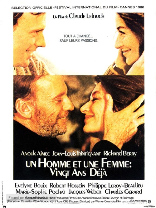 Un homme et une femme, 20 ans d&eacute;j&agrave; - French Movie Poster