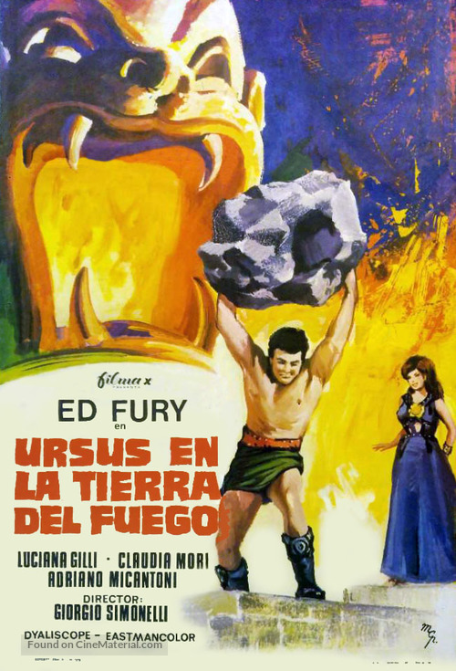 Ursus nella terra di fuoco - Spanish Movie Poster