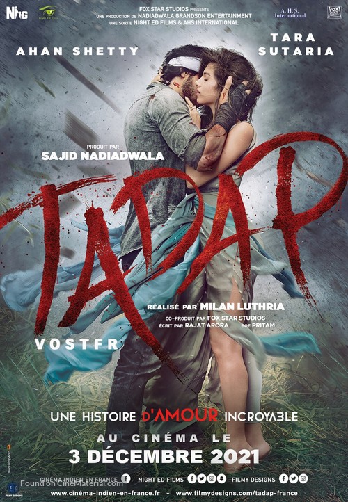 Tadap - French Movie Poster