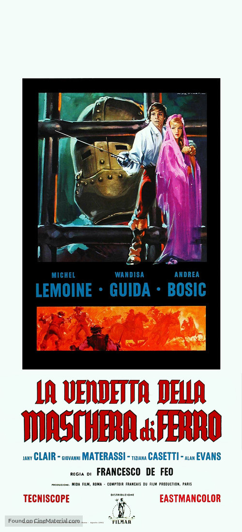 La vendetta della maschera di ferro - Italian Movie Poster