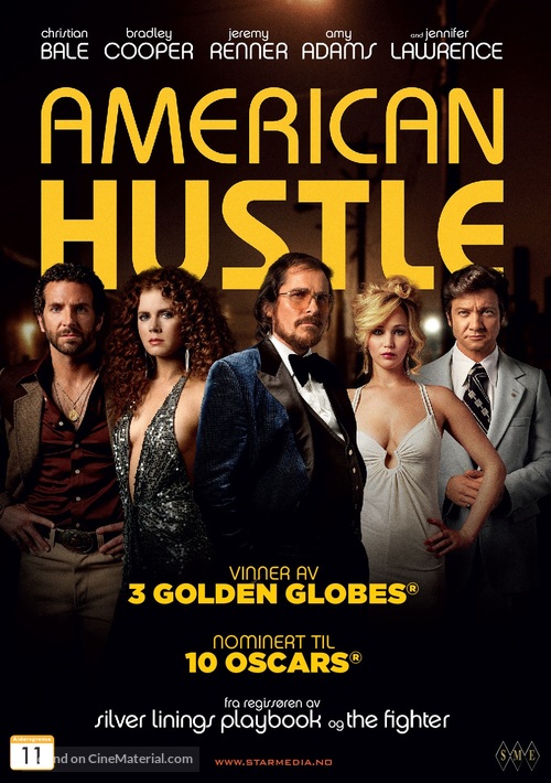 American Hustle - Norwegian DVD movie cover