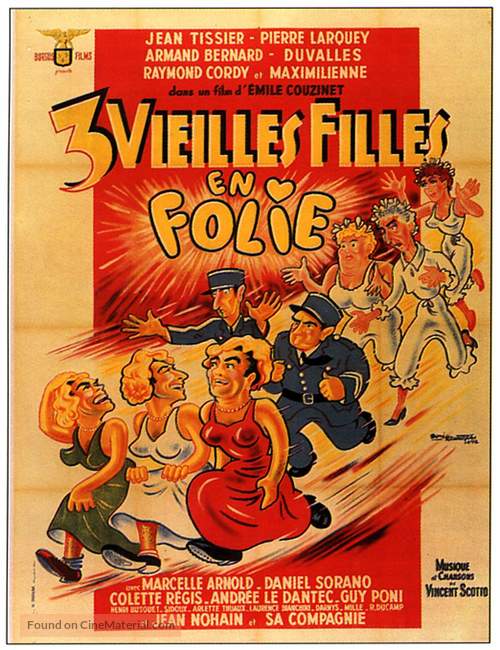 Trois vieilles filles en folie - French Movie Poster
