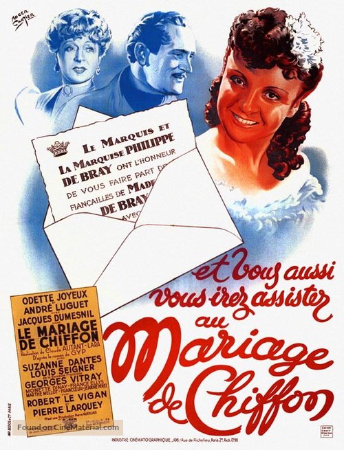 Mariage de Chiffon, Le - French Movie Poster