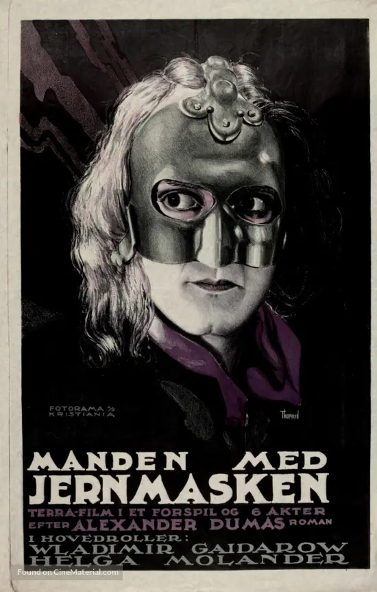 Der Mann mit der eisernen Maske (1923) Norwegian movie poster