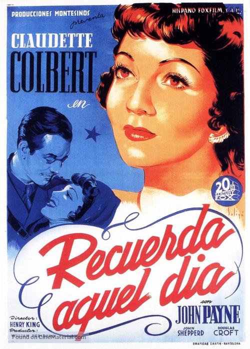 Remember the Day - Spanish Movie Poster