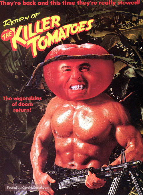 Return of the Killer Tomatoes! - British DVD movie cover