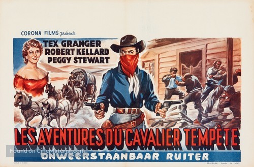 Tex Granger, Midnight Rider of the Plains - Belgian Movie Poster