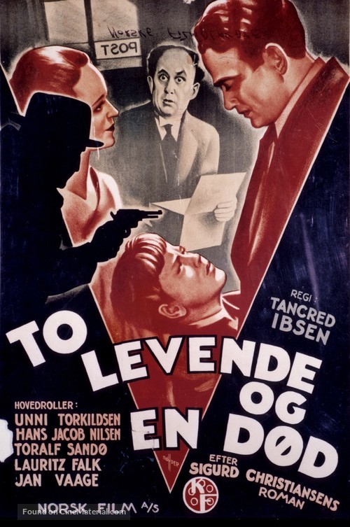 To levende og en d&oslash;d - Norwegian Movie Poster