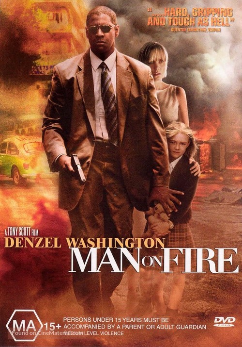 Man on Fire - Australian DVD movie cover