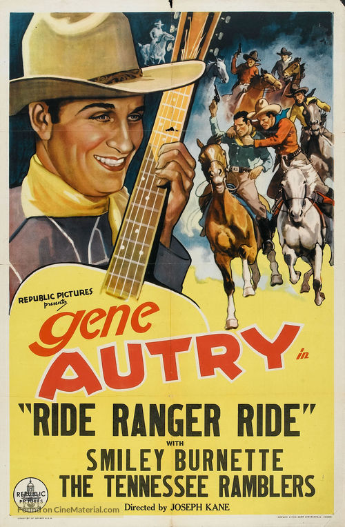 Ride Ranger Ride - Re-release movie poster