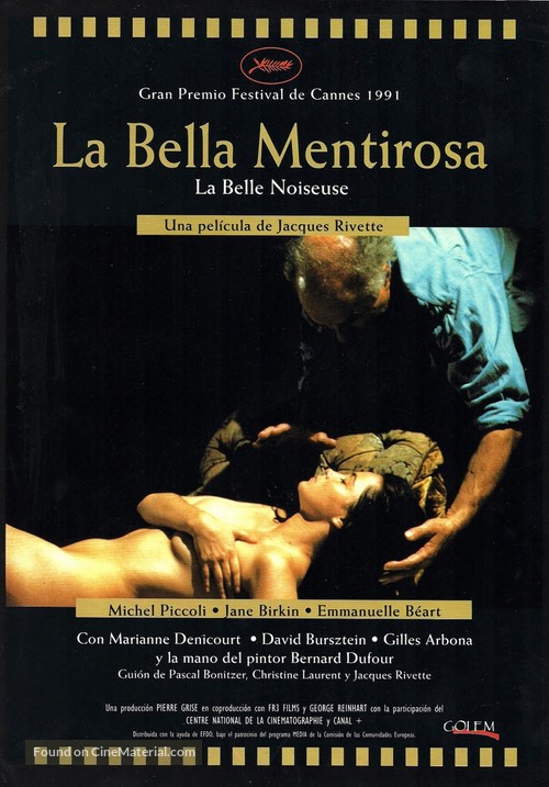 La belle noiseuse - Spanish Movie Poster