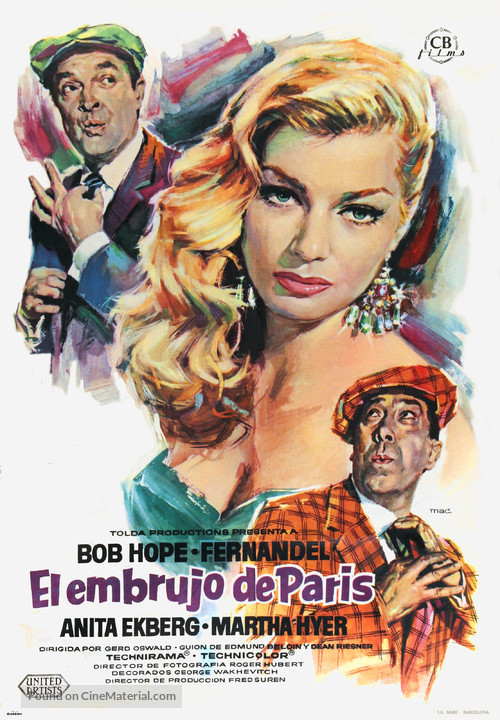 Paris Holiday - Spanish Movie Poster