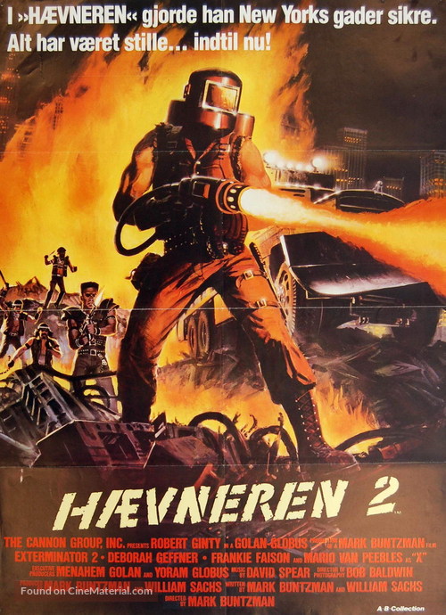 Exterminator 2 - Danish Movie Poster