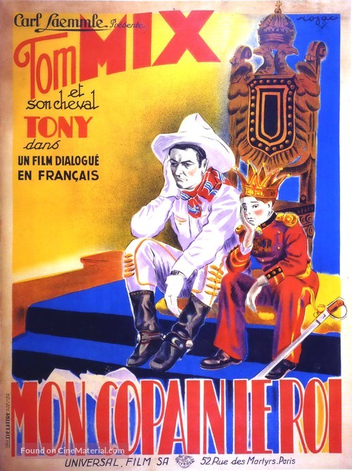 My Pal, the King - French Movie Poster