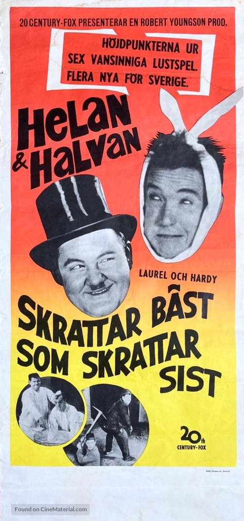 The Further Perils of Laurel and Hardy - Swedish Movie Poster
