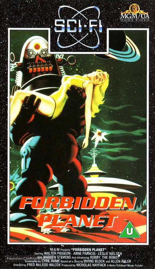 Forbidden Planet - British VHS movie cover