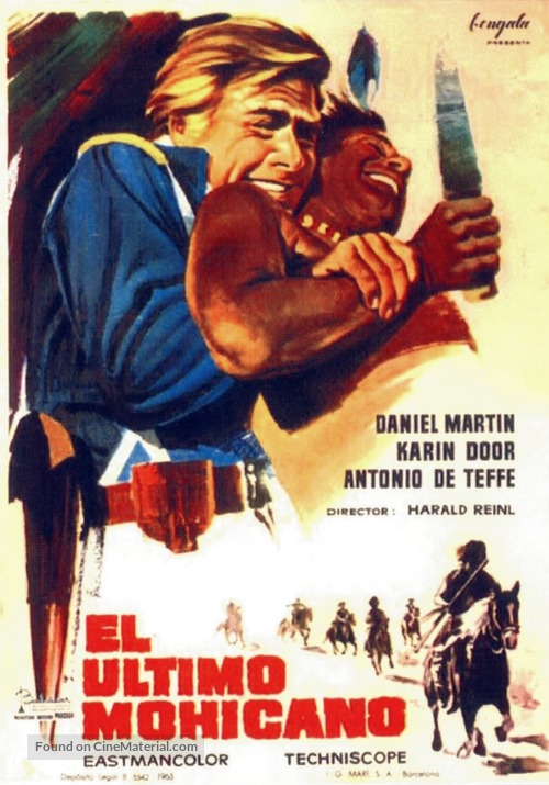Der letzte Mohikaner - Spanish Movie Poster