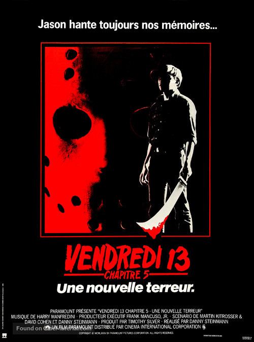 Friday the 13th: A New Beginning - French Movie Poster