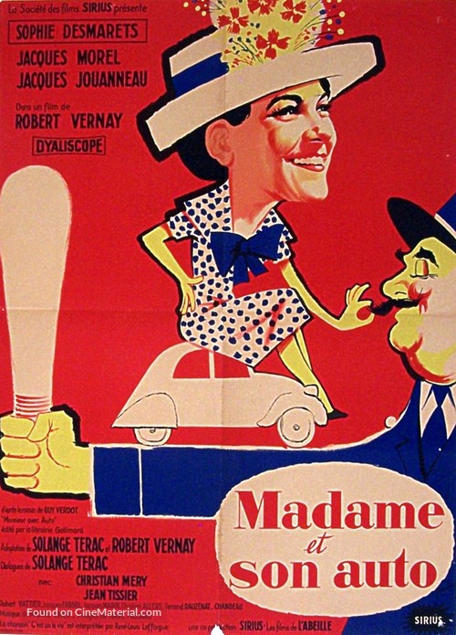 Madame et son auto - French Movie Poster