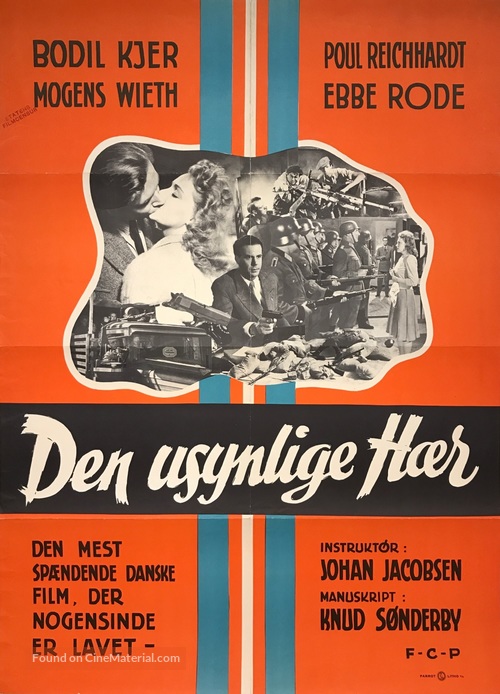 Den usynlige h&aelig;r - Danish Movie Poster