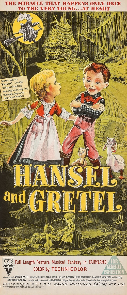 Hansel And Gretel 1954 Australian Movie Poster