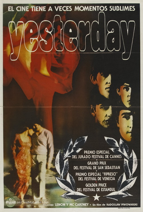 Yesterday - Argentinian Movie Poster