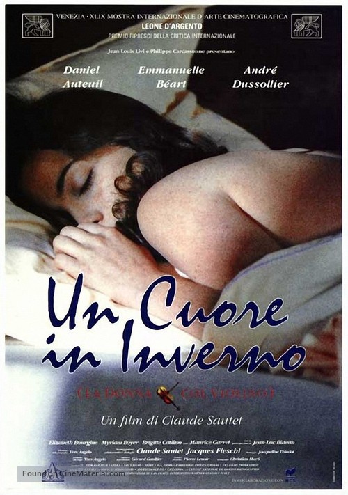 Un coeur en hiver - Italian Movie Poster