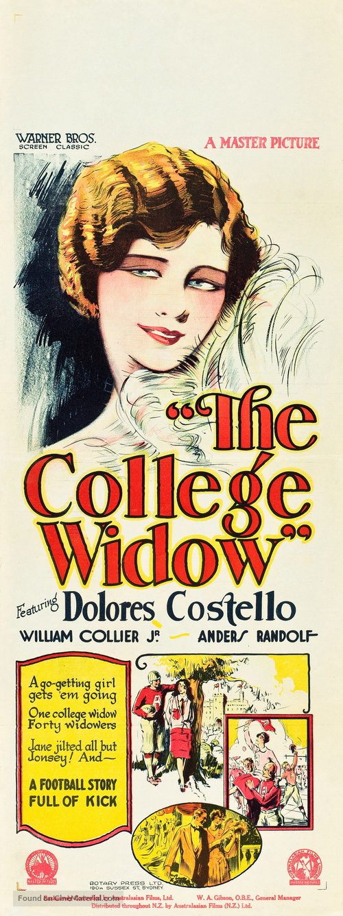 The College Widow - Australian Movie Poster