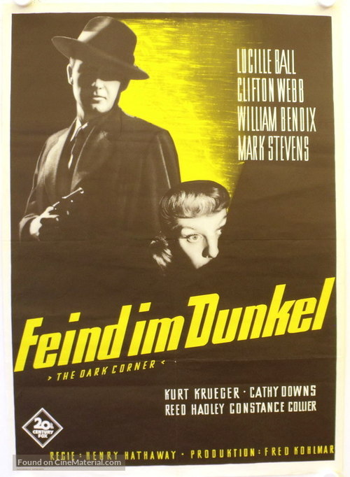 The Dark Corner - German Movie Poster