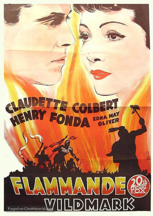Drums Along the Mohawk - Swedish Movie Poster