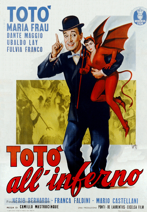 Tot&ograve; all&#039;inferno - Italian Movie Poster