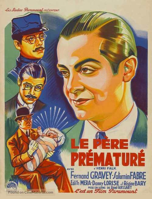 Le p&egrave;re pr&eacute;matur&eacute; - French Movie Poster