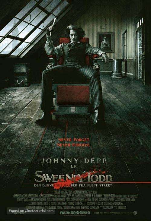 Sweeney Todd: The Demon Barber of Fleet Street - Danish Movie Poster