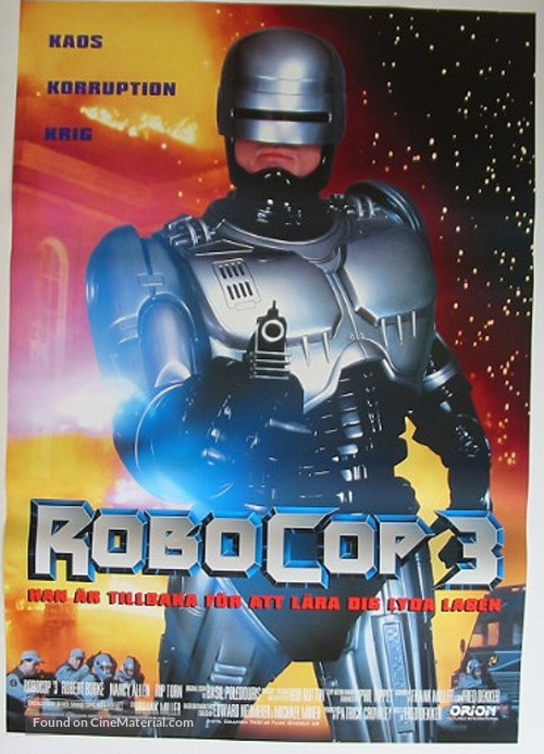 RoboCop 3 - Swedish poster