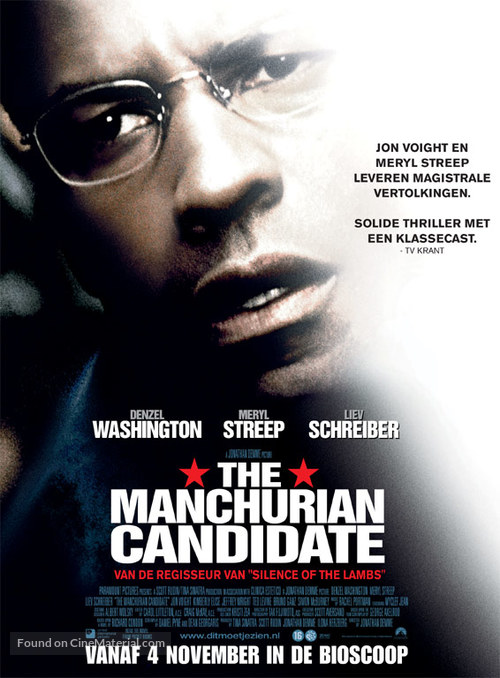 The Manchurian Candidate - Dutch Movie Poster
