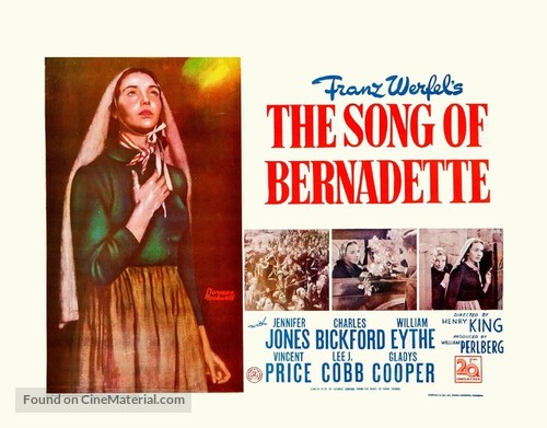 The Song of Bernadette - British Movie Poster