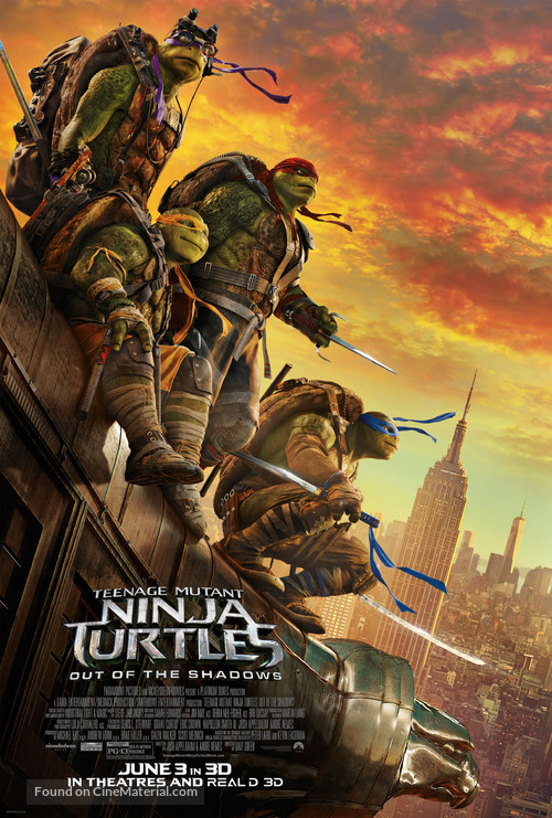 Teenage Mutant Ninja Turtles: Out of the Shadows - Theatrical movie poster