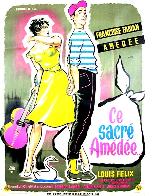 Ce sacr&eacute; Am&eacute;d&eacute;e - French Movie Poster