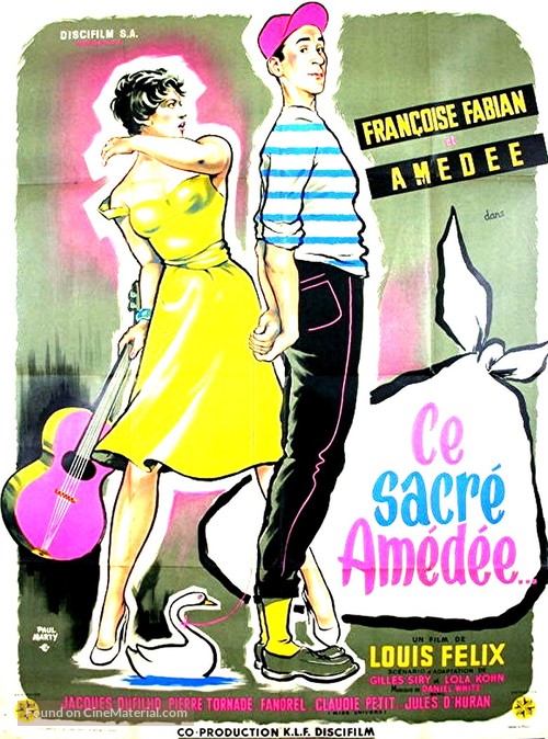 Ce sacr&eacute; Am&eacute;d&eacute;e - French Movie Poster