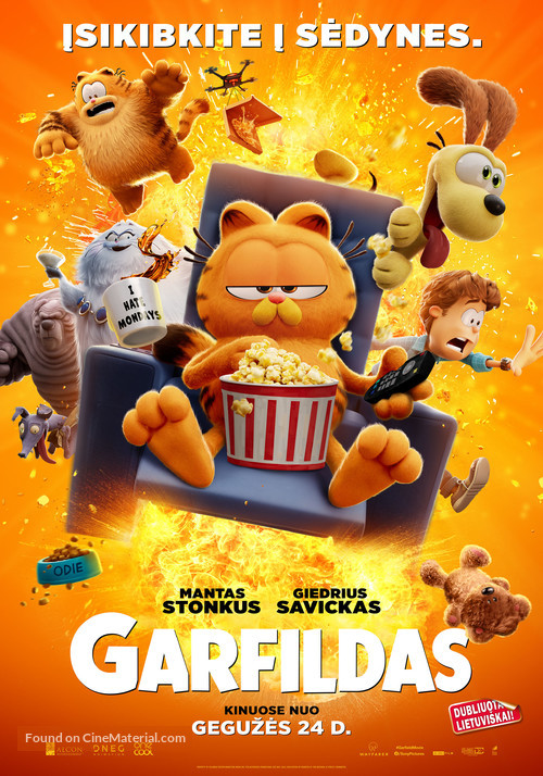 The Garfield Movie - Lithuanian Movie Poster