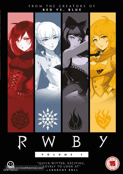 RWBY: Volume 1 - British DVD movie cover