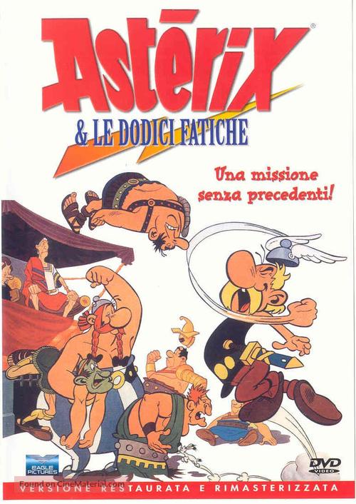 Les douze travaux d&#039;Ast&eacute;rix - Italian DVD movie cover