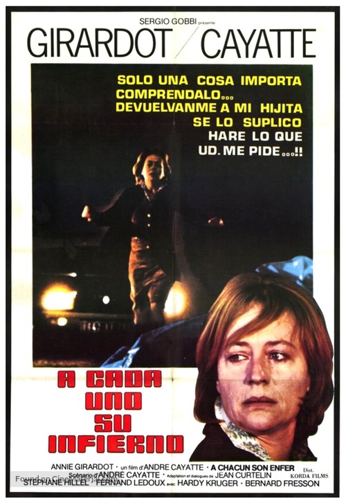 À chacun son enfer (1977) Spanish movie poster