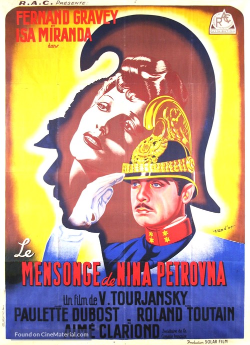 Mensonge de Nina Petrovna, Le - French Movie Poster