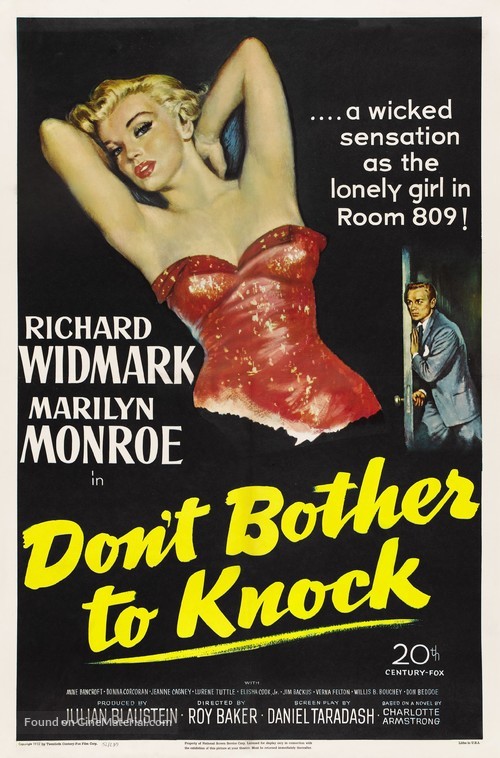 Don&#039;t Bother to Knock - Movie Poster