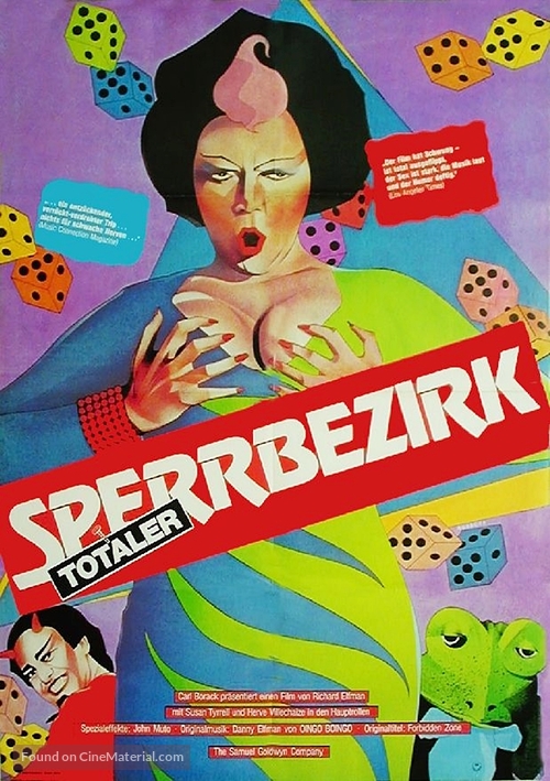 Forbidden Zone - German Movie Poster