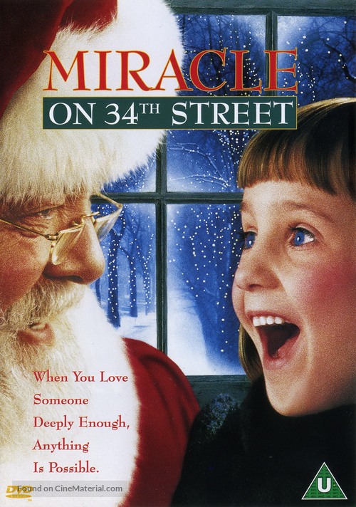 Miracle on 34th Street - British DVD movie cover