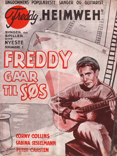 Freddy, die Gitarre und das Meer - Danish poster