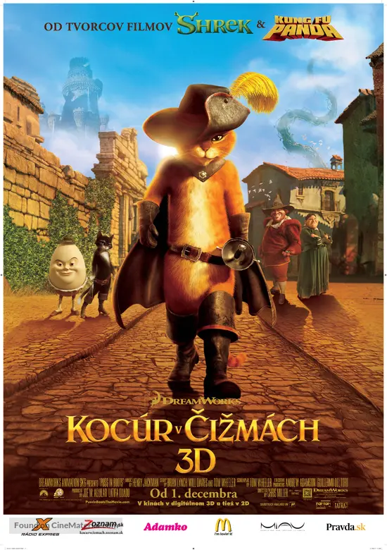 Puss in Boots - Slovak Movie Poster